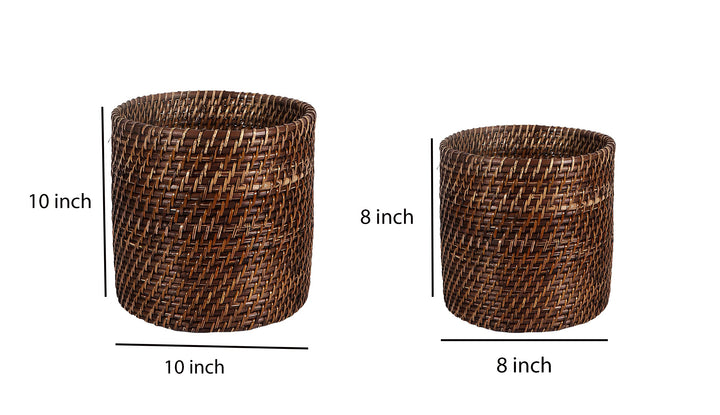 Rattan Planter | Cane Laundry Bin | Bamboo toy Storage - Mahika by Luxury Rattan Handicrafts 