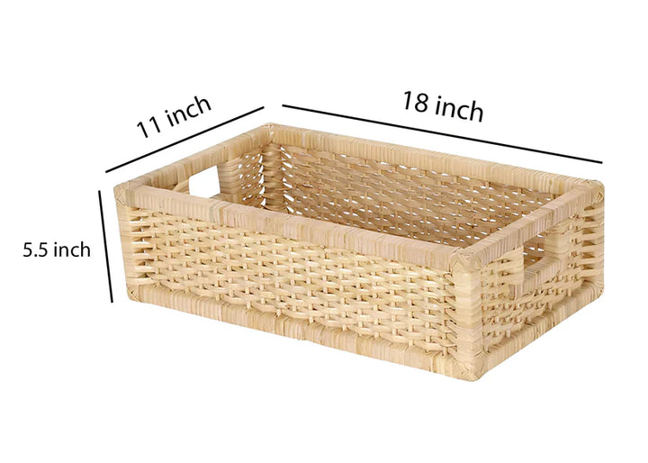 Bamboo Storage Basket for Bathroom - Ira