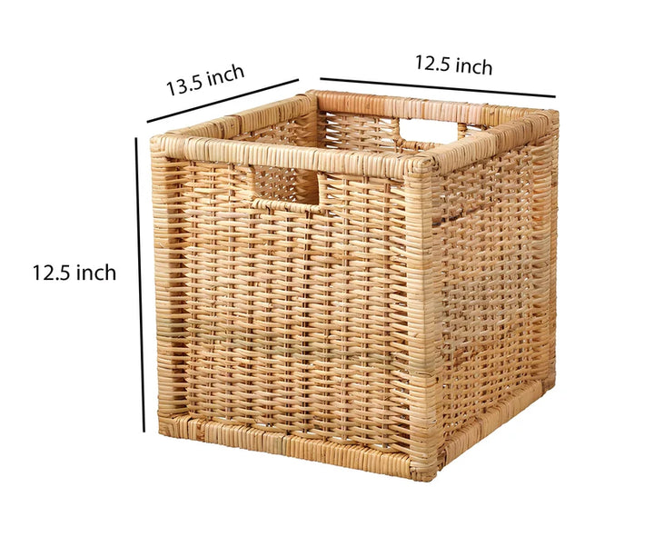 Wicker Storage Basket 12.5x13.5x12.5 Inch for Wardrobe - Groveland