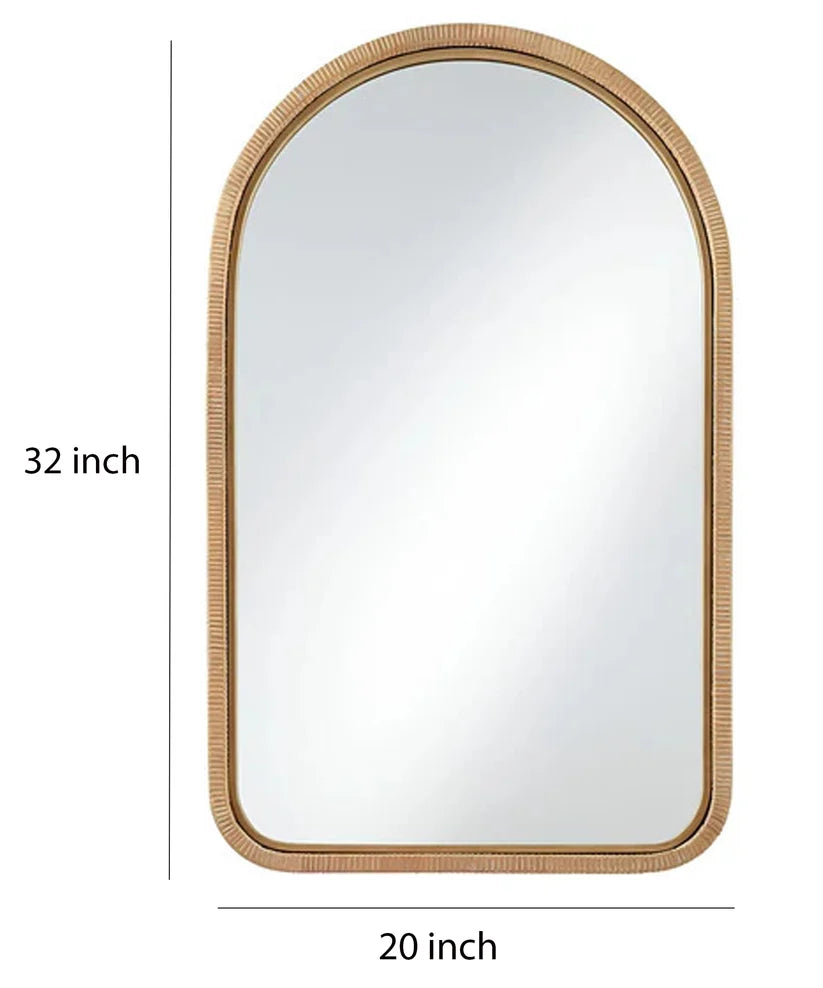 Bamboo Wall Mirror for Bedroom | Rattan Decorative Mirror - Ulric