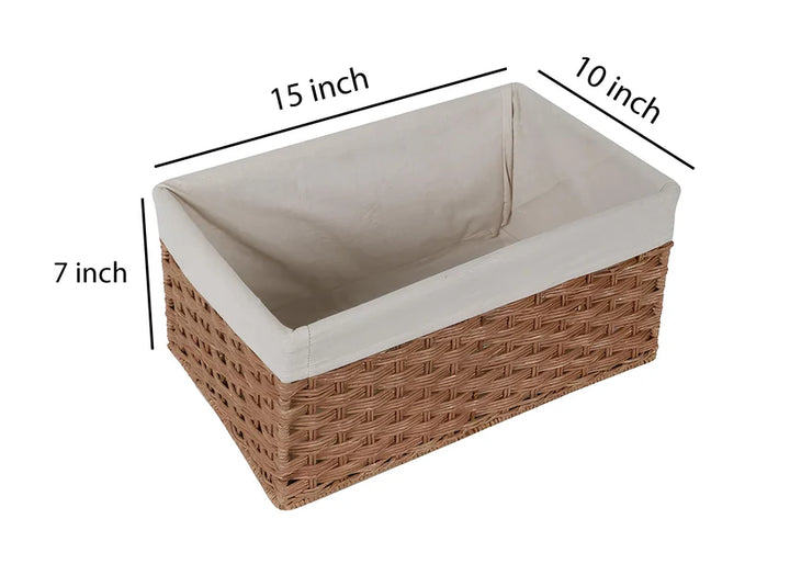 Bamboo Wicker Basket for Bathroom | Storage Organizer - Zephyr