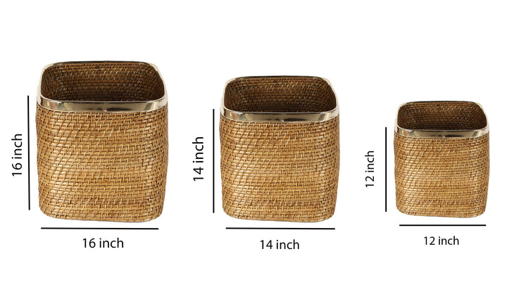 Rattan Planter | Cane Laundry Bin | Bamboo toy Storage - Shanaya by Luxury Rattan Handicrafts 
