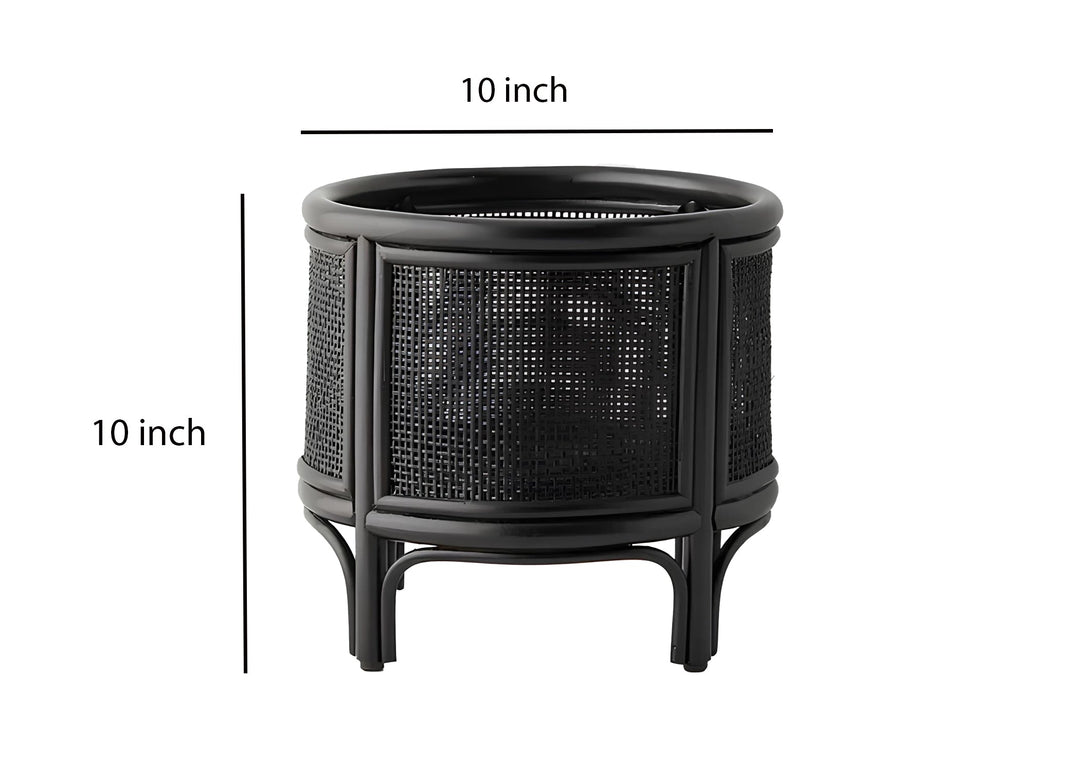 Rattan Plant Pot | Cane Flower Pot with Stand - Adah by Luxury Rattan Handicrafts 