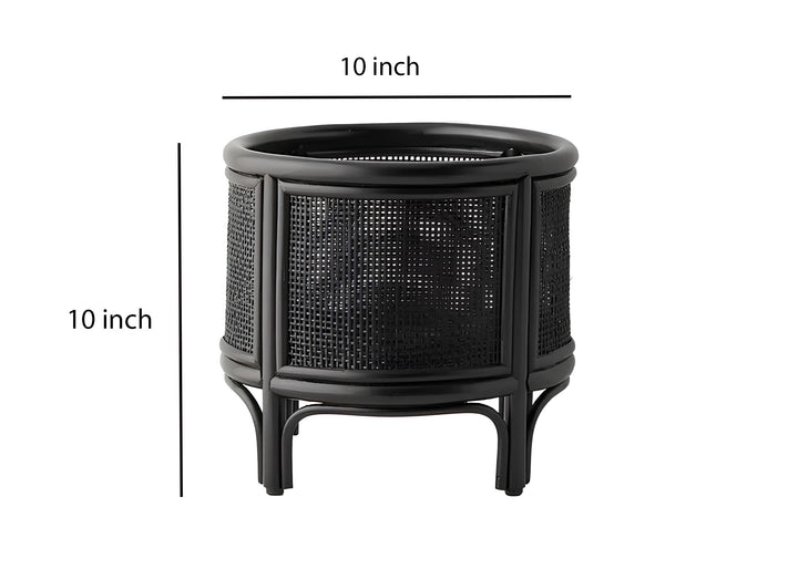 Rattan Plant Pot | Cane Flower Pot with Stand - Adah by Luxury Rattan Handicrafts 