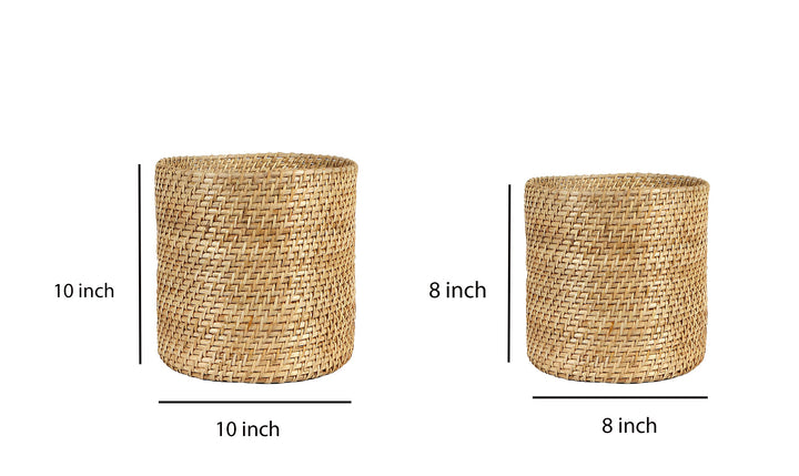 Rattan Planter | Cane Laundry Bin | Bamboo toy Storage - Mirai by Luxury Rattan Handicrafts 