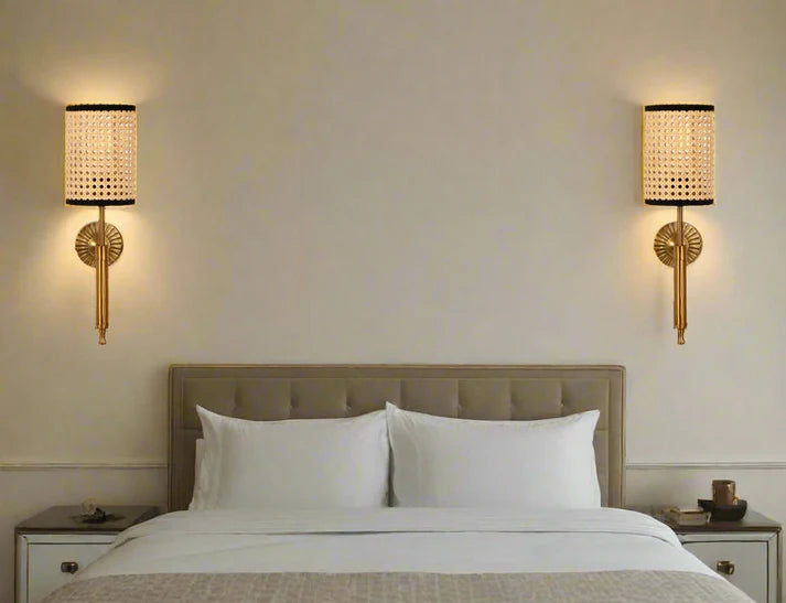 Rattan Wall Lamp for Living Room | Handmade Wall Lamp - Rein