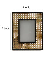 Rattan Photo Frame 4x6 Inch for Home - Zorionne