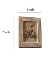 Rattan Photo Frame 4x6 Inch for Home - Kaia