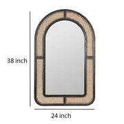 Rattan Wall Mirror for Living Room - James