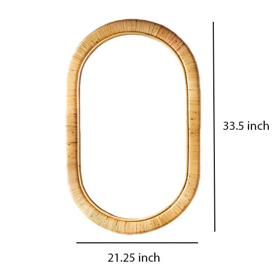 Rattan Wall Mirror for Living Room - Callix