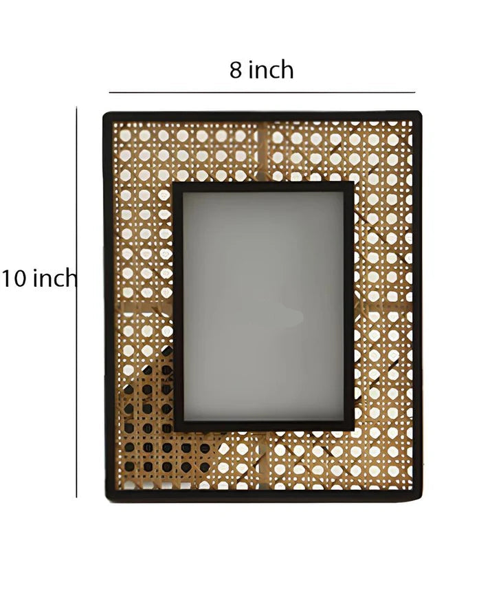 Rattan Photo Frame 4x6 Inch for Home - Zorionne