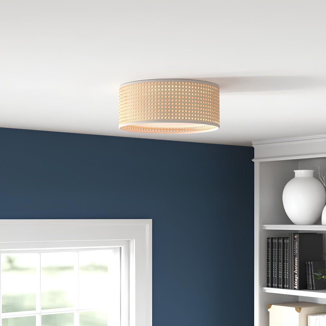 Rattan Ceiling Flush Mount Lamp - Kilash