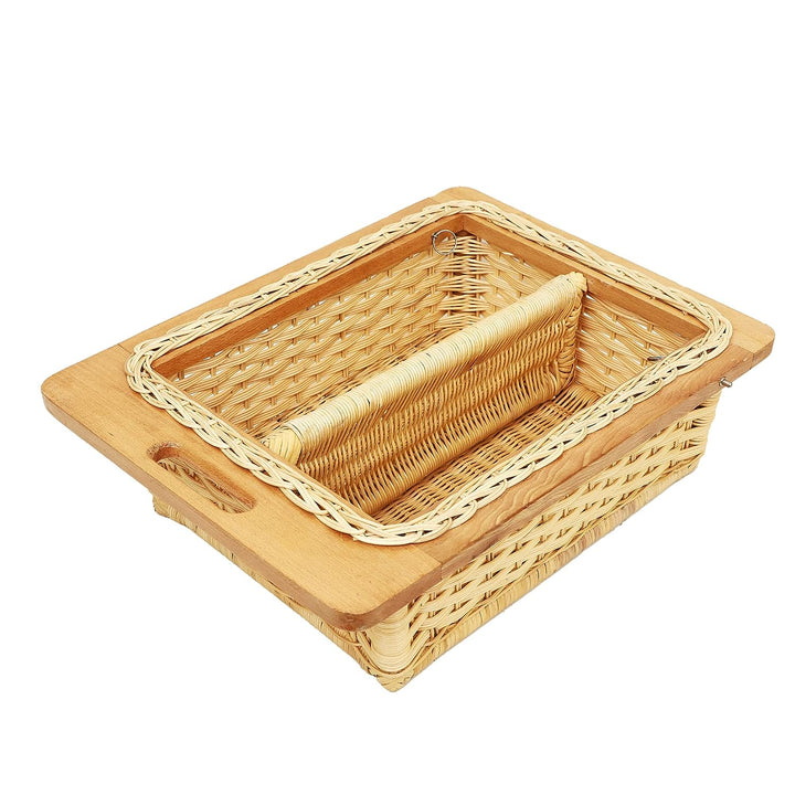 Wicker Basket for Modular Kitchen | Onion Basket 16 x 16 x 8 - Swadhi - Luxury Rattan Handicrafts 