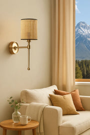 Bamboo Wall Light for Hallway | Rattan Wall Sconce - Roscoe
