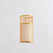 Bamboo Hanging Light for Hallway | Rattan Pendant Lamp - Fenn