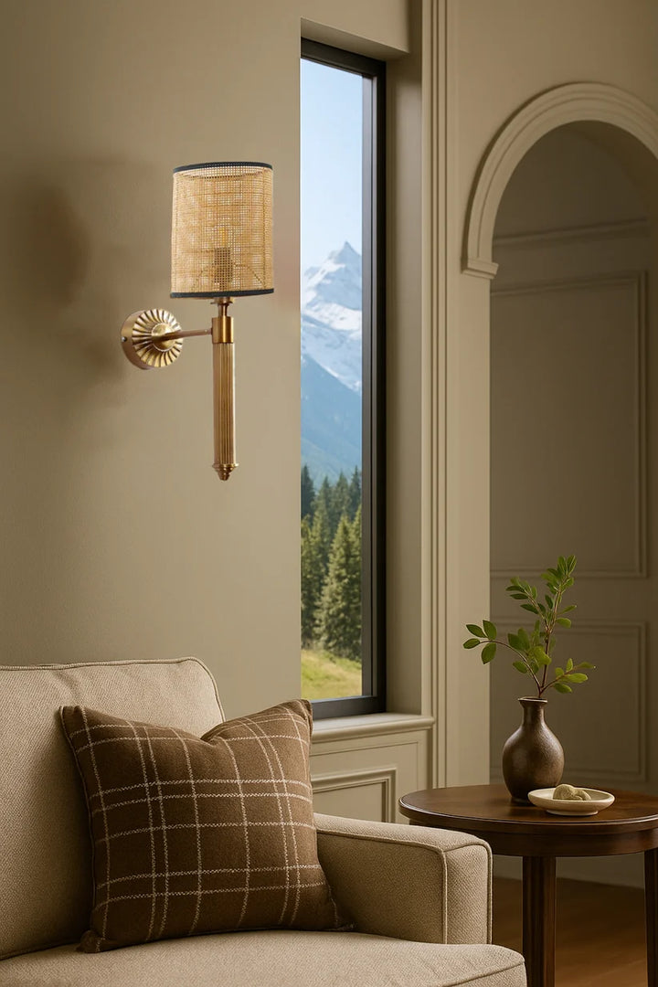 Wicker Wall Lamp for Dining Room | Rattan Wall Sconce - Xerionfield