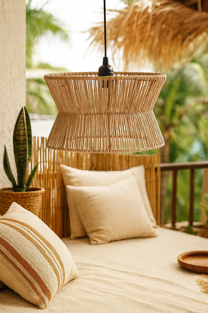 Seagrass Ceiling Light for Living Room - Amani by Luxury Rattan Handicrafts 