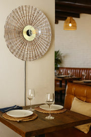 Jute Wall Lamp for Hallway | Bamboo Wall Sconce- Baxter
