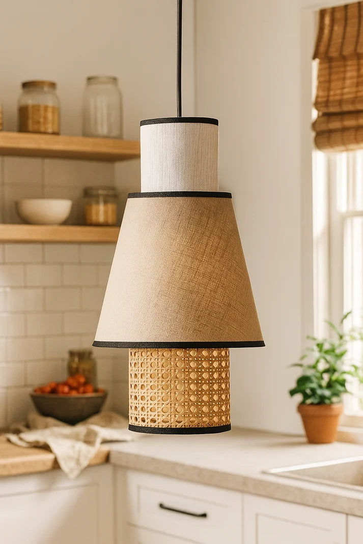 Rattan Hanging Light for Kitchen | Cane Pendant Lamp - Astara