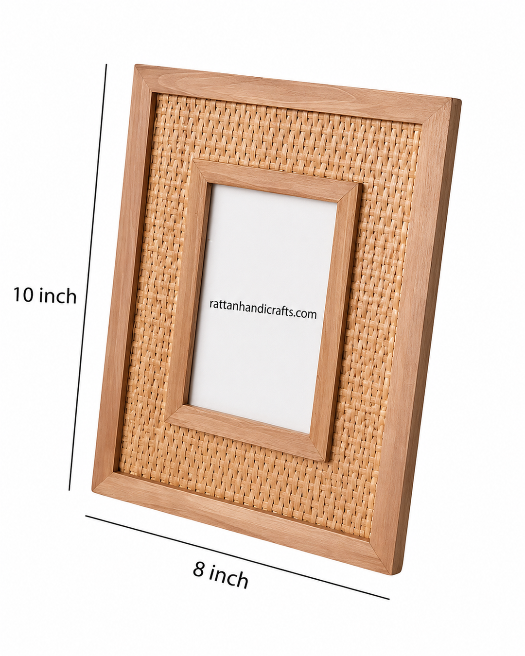 Rattan Photo Frame 4x6 Inch for Home - Vossen