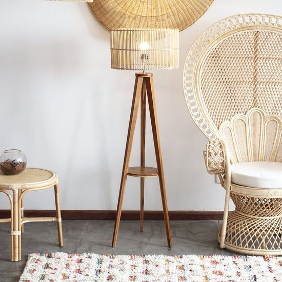 Bamboo Floor Lamp - Aamya
