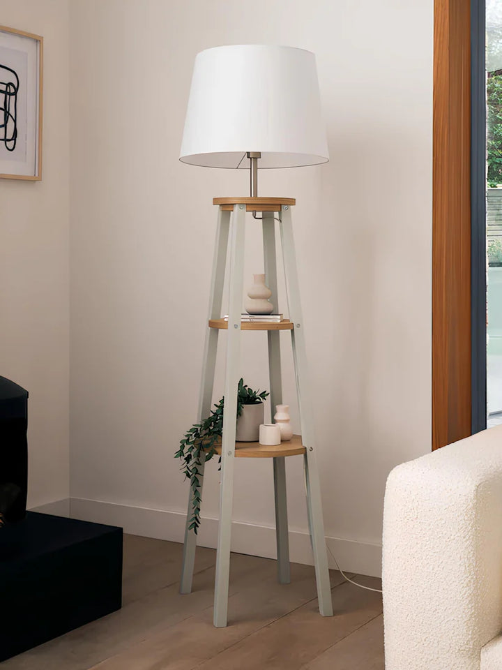 Bamboo Floor Lamp for Drawing Room | Coastal Standing Lamp - Hayat