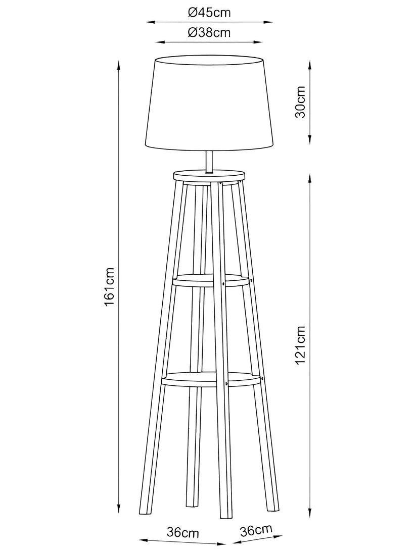 Bamboo Floor Lamp for Drawing Room | Coastal Standing Lamp - Hayat