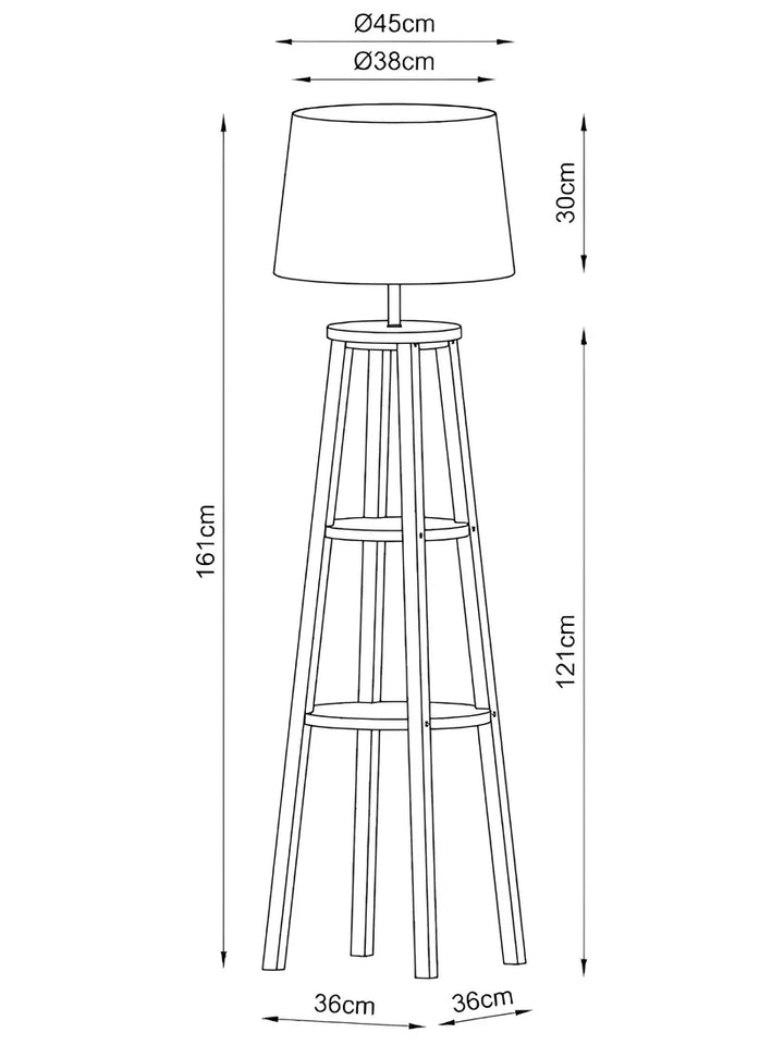 Bamboo Floor Lamp for Drawing Room | Coastal Standing Lamp - Hayat
