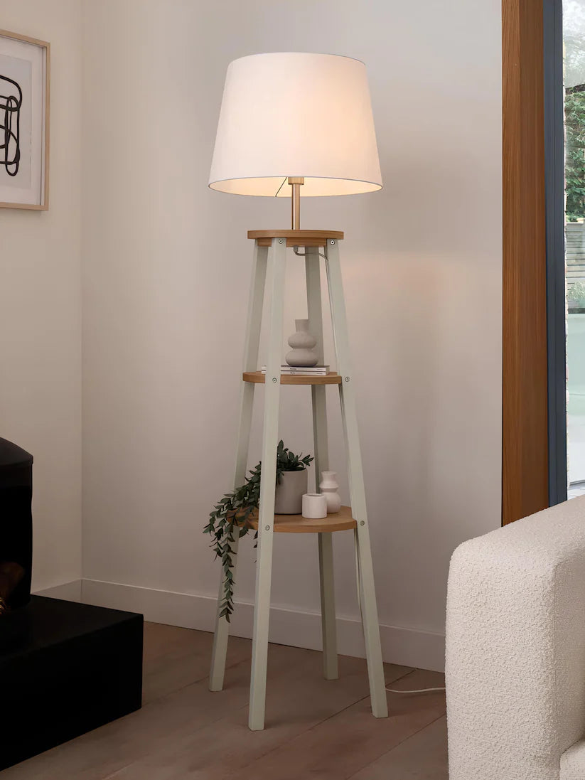 Bamboo Floor Lamp for Drawing Room | Coastal Standing Lamp - Hayat