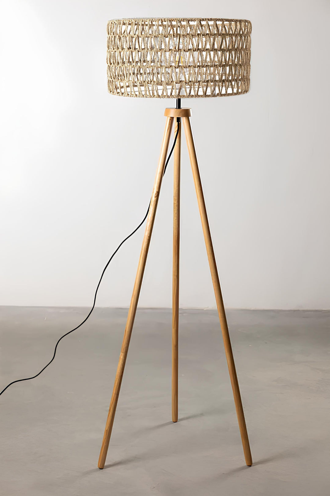 Rattan Floor Lamp | Bamboo Floor Lamp | Cane Floor Lamp - Lavya by Luxury Rattan Handicrafts  - Lighting > Floor Lamps