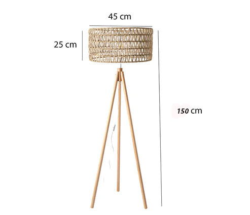 Rattan Floor Lamp | Bamboo Floor Lamp | Cane Floor Lamp - Lavya by Luxury Rattan Handicrafts  - Lighting > Floor Lamps