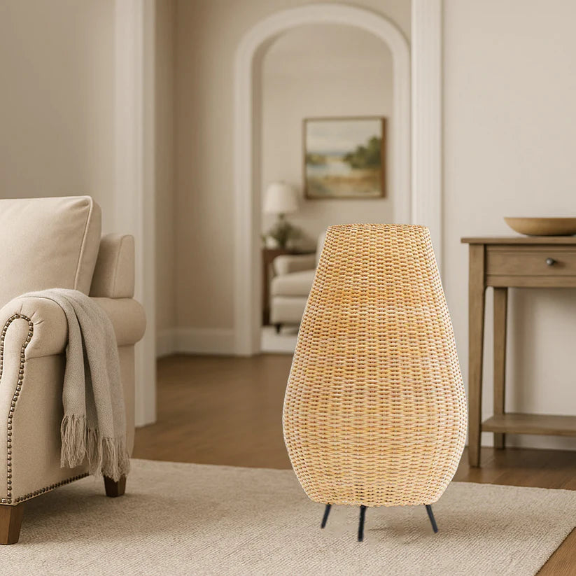 Bamboo Floor Lamp for Living Room | Japandi Standing Lamp - Raina