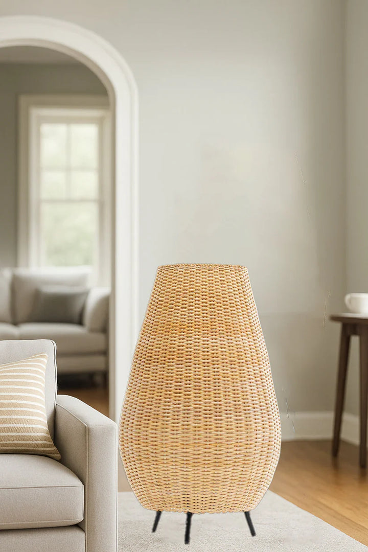 Bamboo Floor Lamp for Living Room | Japandi Standing Lamp - Raina
