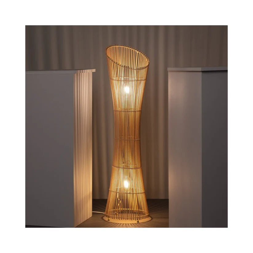 Bamboo Floor Lamp for Study Room | Modern Standing Lamp - Niven