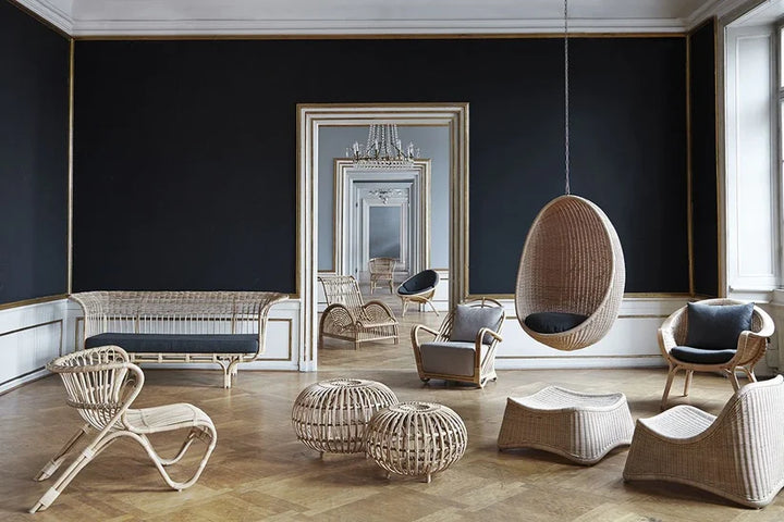 Bamboo Wicker Swing Chair for Balcony & Living Room - Ansel