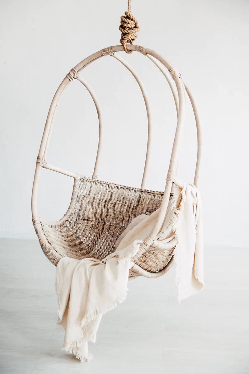 Bamboo Cane Swing Chair for Balcony & Garden - Ishana | Luxury Rattan Handicrafts 