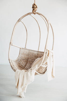 Bamboo Cane Swing Chair for Balcony & Garden - Ishana | Luxury Rattan Handicrafts 