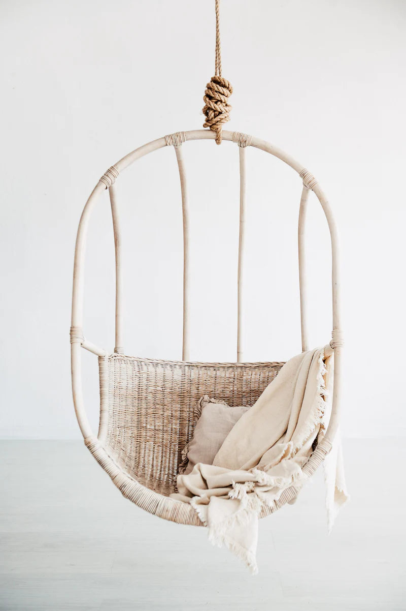 Bamboo Cane Swing Chair for Balcony & Garden - Ishana | Luxury Rattan Handicrafts 