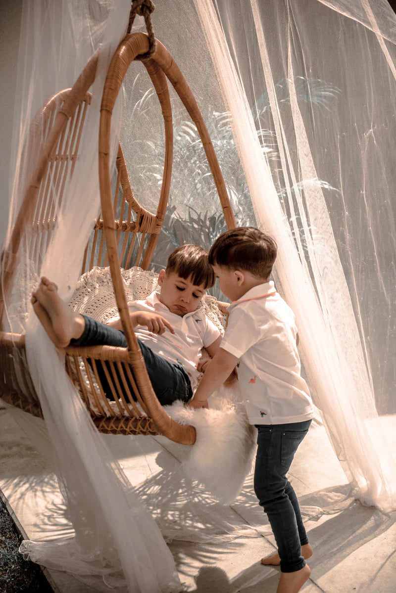 Bamboo Cane Swing Chair for Balcony & Bedroom - Kellan