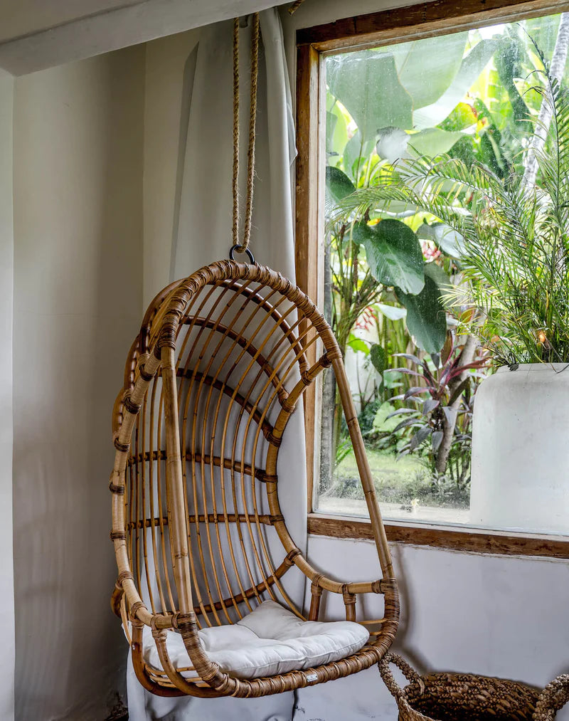 Bamboo Cane Swing Chair for Balcony & Patio - Asmee | Luxury Rattan Handicrafts 