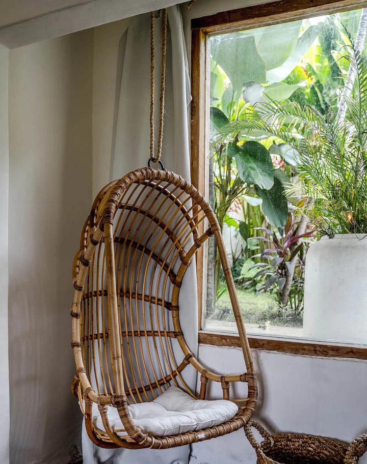Bamboo Cane Swing Chair for Balcony & Patio - Asmee | Luxury Rattan Handicrafts 