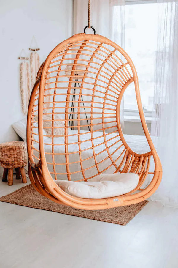 Bamboo Cane Swing Chair for Balcony & Living Room - Adah | Luxury Rattan Handicrafts 