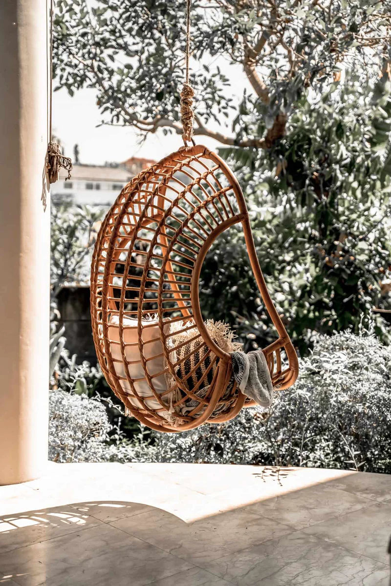 Bamboo Cane Swing Chair for Balcony & Living Room - Adah | Luxury Rattan Handicrafts 