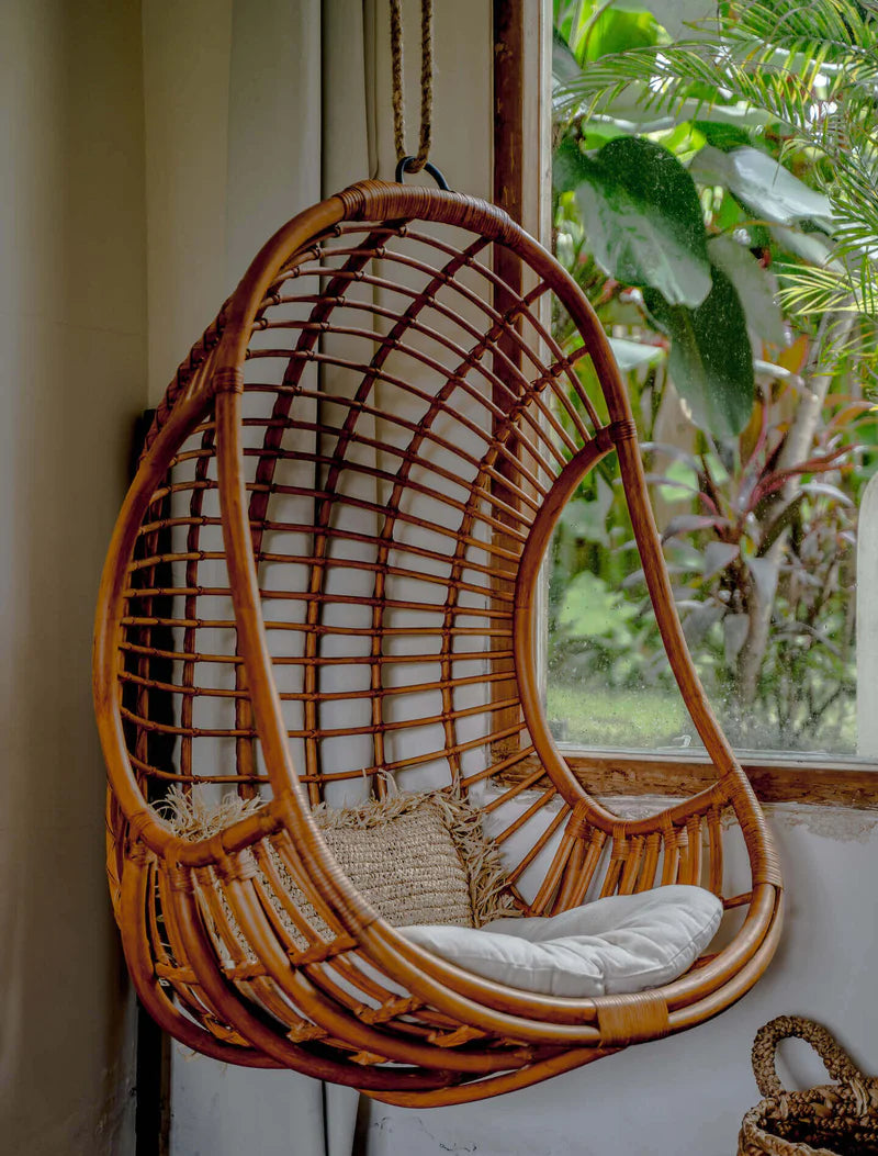 Bamboo Cane Swing Chair for Balcony & Living Room - Adah | Luxury Rattan Handicrafts 