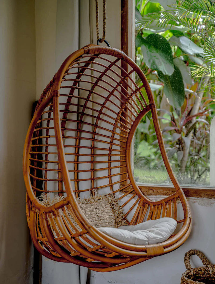 Bamboo Cane Swing Chair for Balcony & Living Room - Adah | Luxury Rattan Handicrafts 