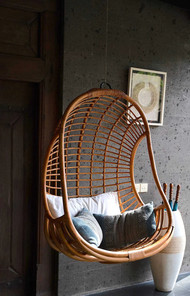 Bamboo Cane Swing Chair for Balcony & Living Room - Adah | Luxury Rattan Handicrafts 