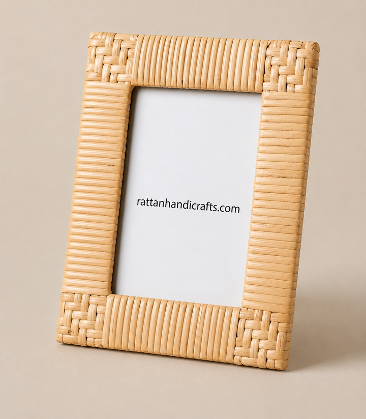 Rattan Photo Frame 4x6 Inch for Home - Warrickson