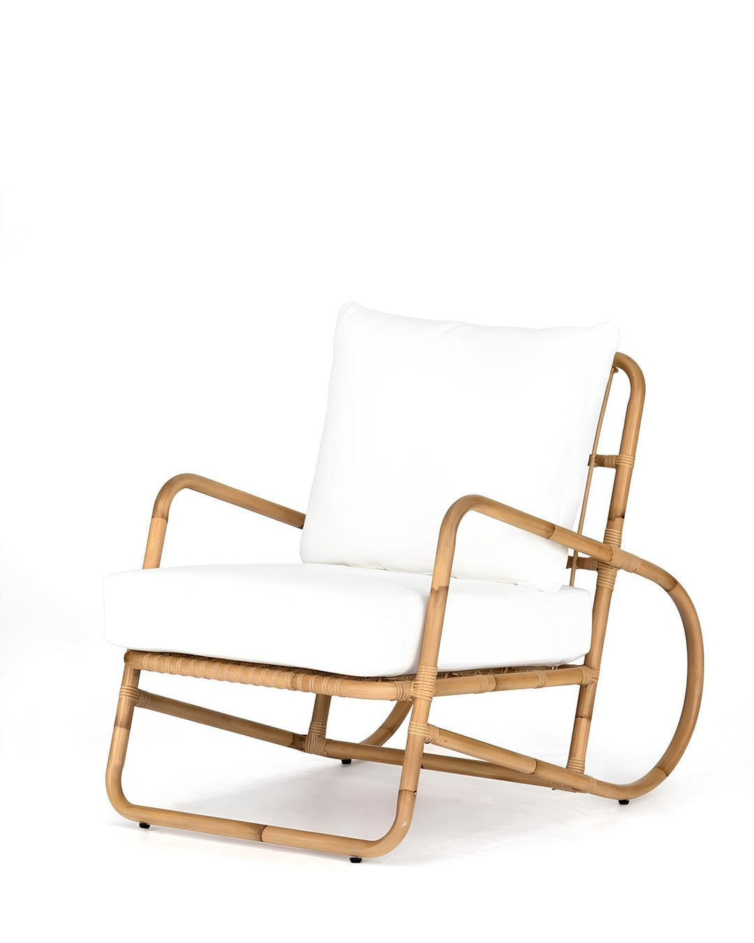 Cane Chairs for Balcony | Rattan Accent Chair with Cushion - Anaisha by Luxury Rattan Handicrafts 
