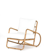 Cane Chairs for Balcony | Rattan Accent Chair with Cushion - Anaisha by Luxury Rattan Handicrafts 