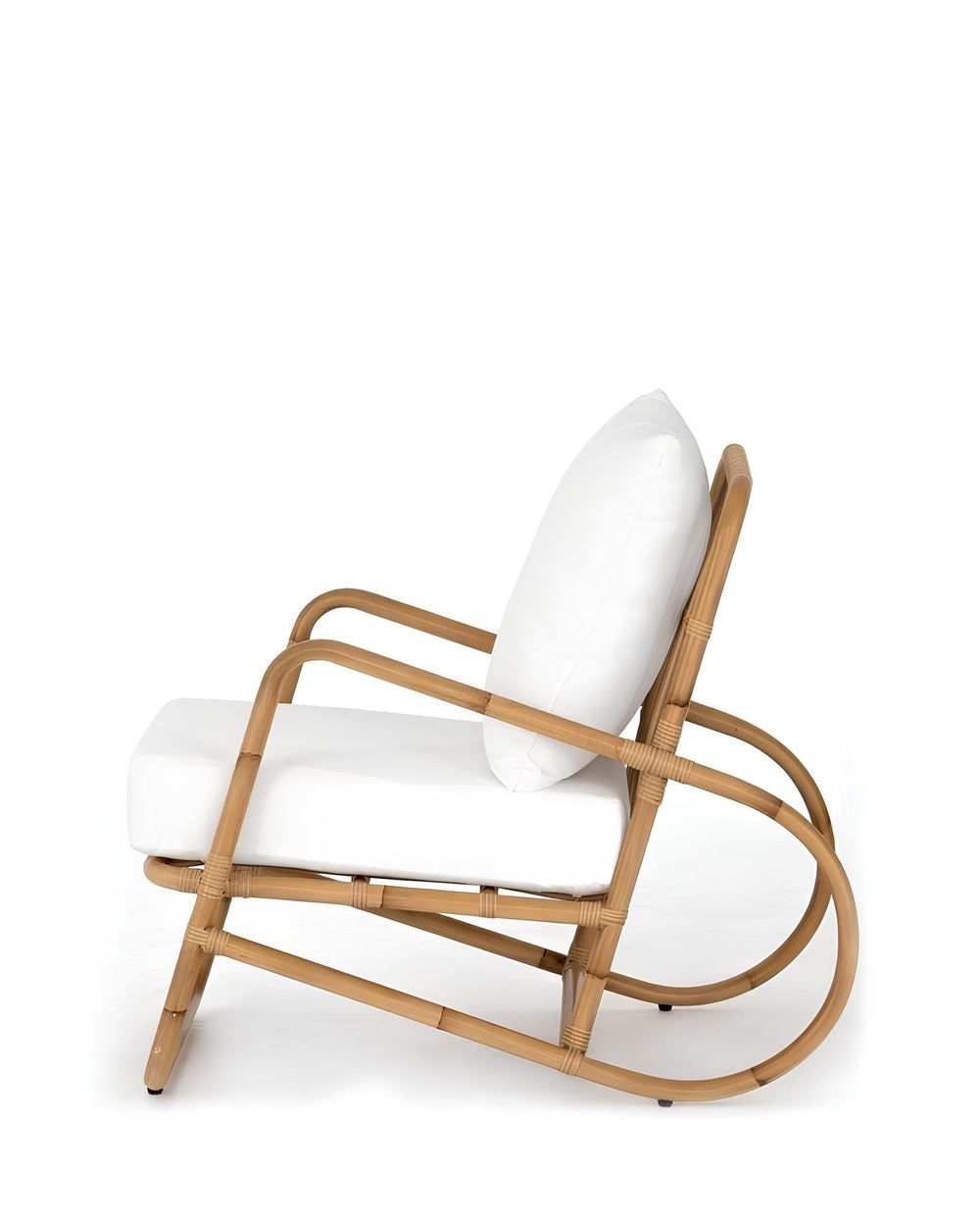 Cane Chairs for Balcony | Rattan Accent Chair with Cushion - Anaisha by Luxury Rattan Handicrafts 